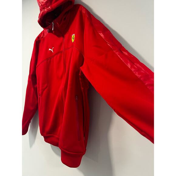NWT RARE Puma Scuderia Ferrari Soft Shell Hooded Jacket Zip-up Red XXL - Picture 5 of 12